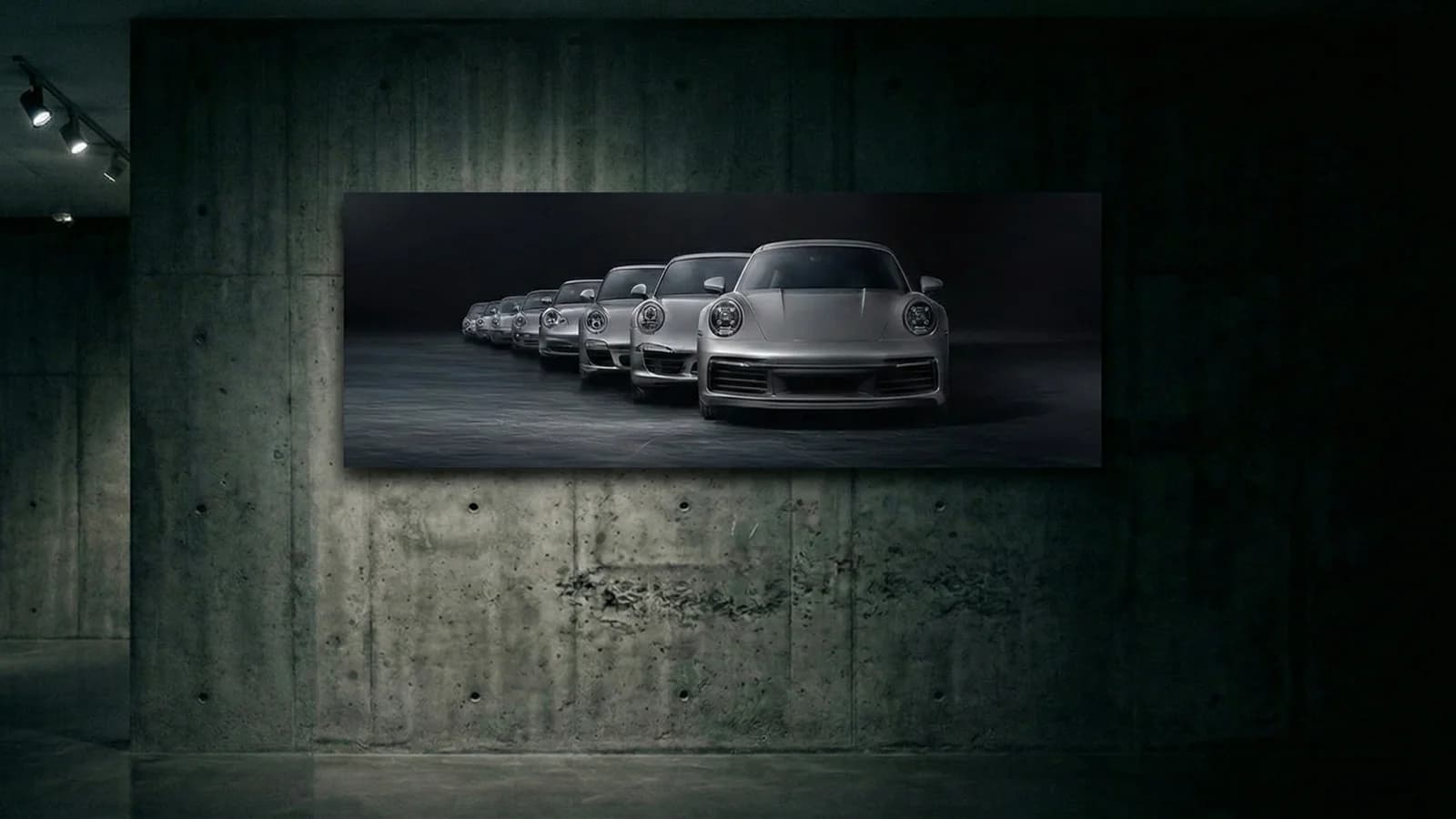 Porsche 911 Generations 2.1m Wide Canvas