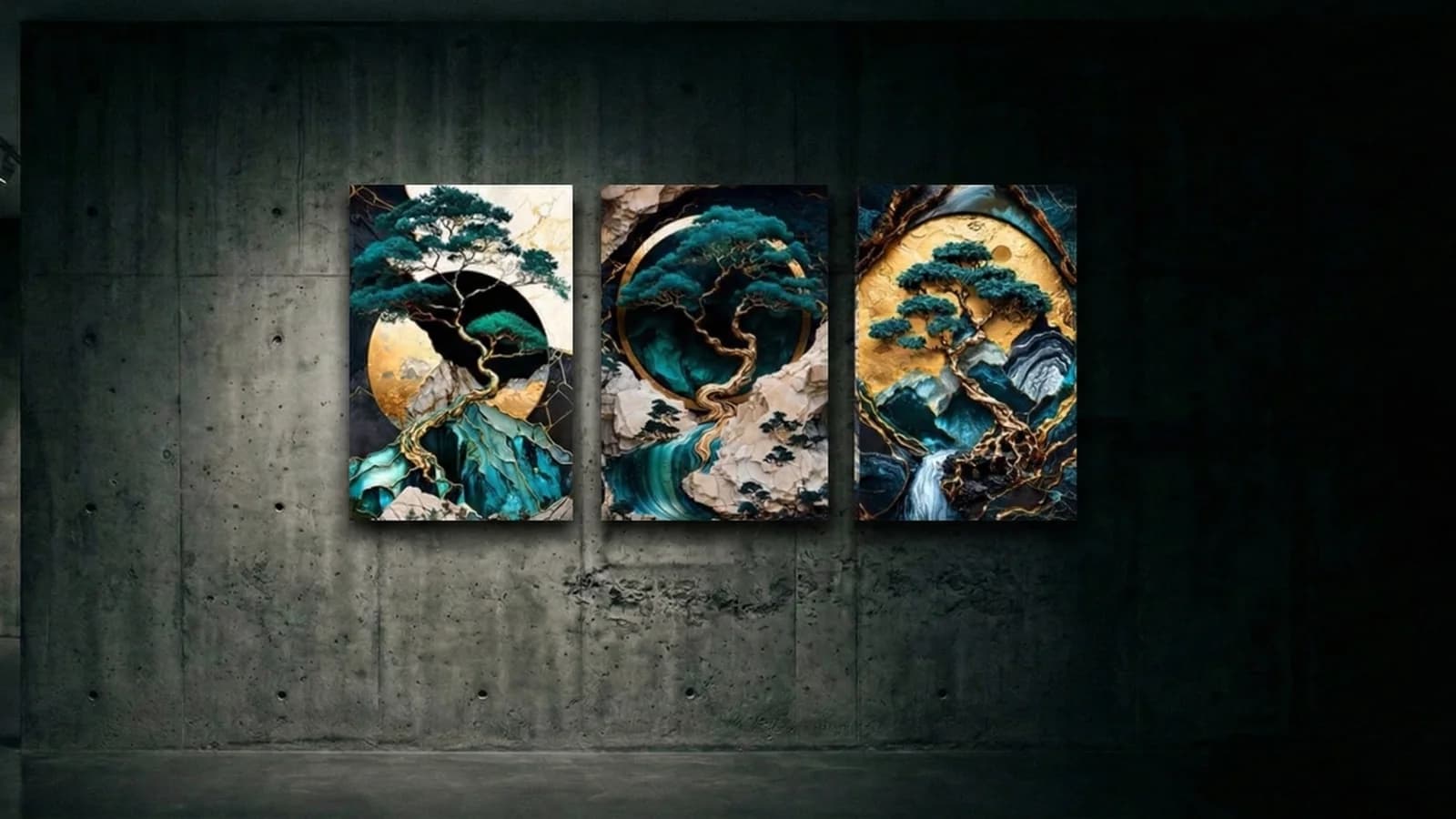 Golden Horizon Triptych